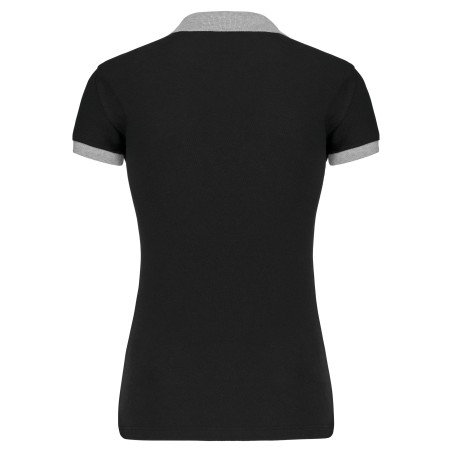 Ladies’ two-tone piqué polo shirt