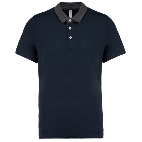 Men\\\'s two-tone jersey polo shirt