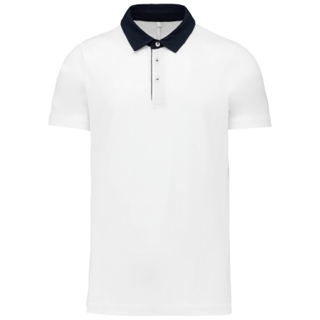 Polo jersey bicolor hombre