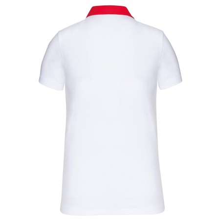 Ladies’ two-tone jersey polo shirt