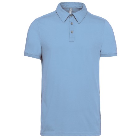 Men\\\'s short sleeved jersey polo shirt