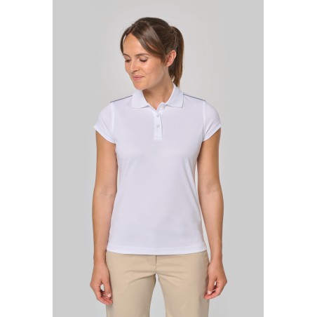 Polo interlock de manga corta mujer
