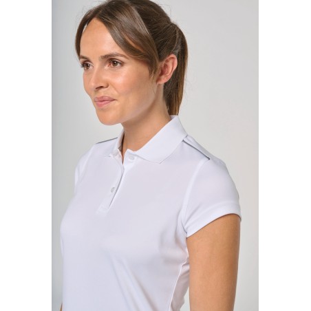 Polo interlock de manga corta mujer