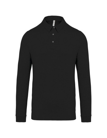 Men\\\'s long sleeved jersey polo shirt 2