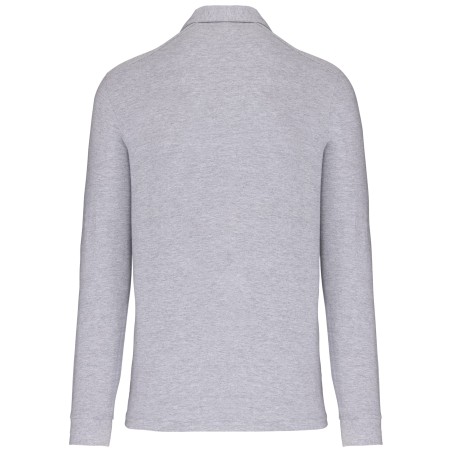 Men\\\'s long sleeved jersey polo shirt