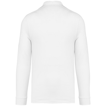 Men\\\'s long sleeved jersey polo shirt
