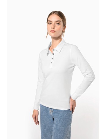 Polo jersey manga larga mujer