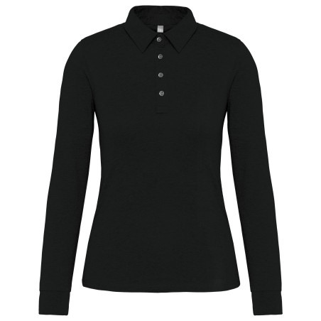 Ladies\\\' long sleeve jersey polo shirt
