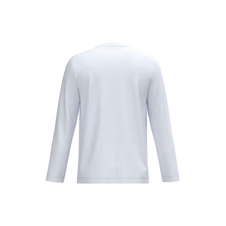 Camiseta manga larga y cuello de pico hombre
