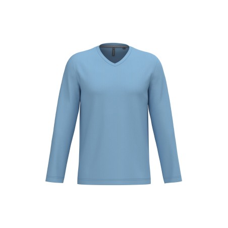 Men\\\'s long-sleeved V-neck T-shirt