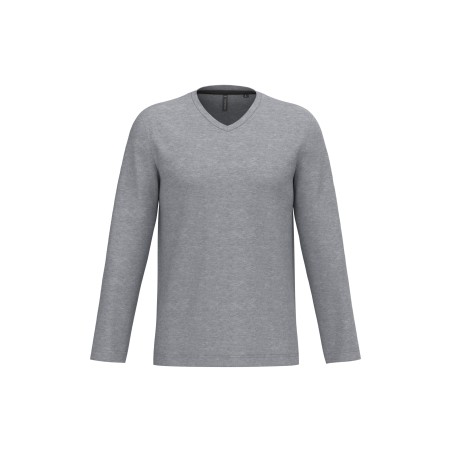 Men\\\'s long-sleeved V-neck T-shirt