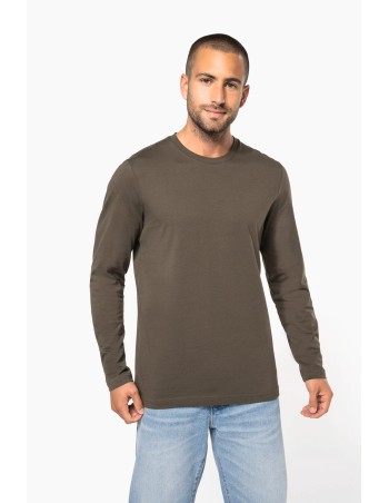 Men\\\'s long-sleeved crew neck T-shirt