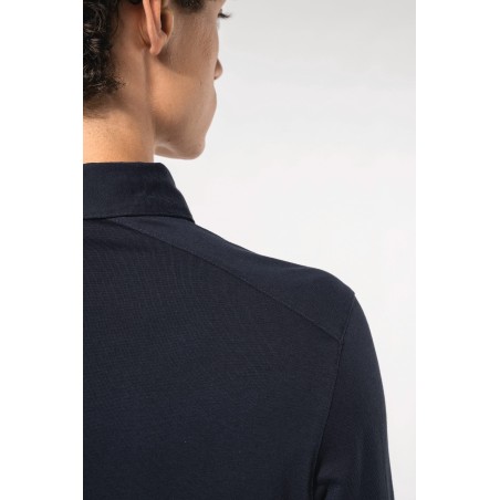 Men\\\'s long sleeved jersey polo shirt