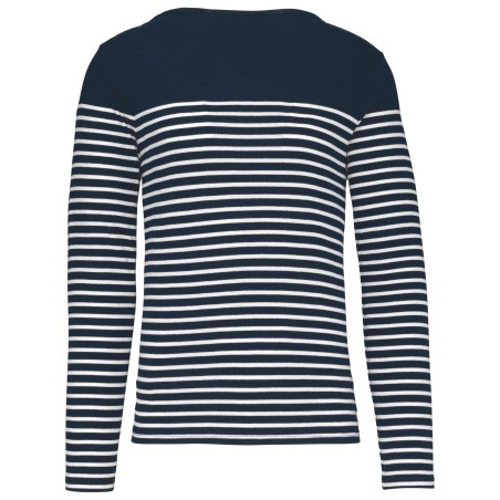 Men\\\'s long-sleeved Breton stripe top
