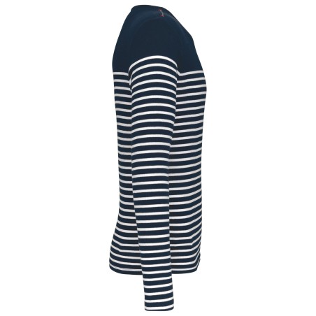 Men\\\'s long-sleeved Breton stripe top