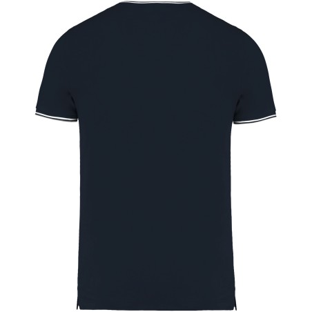 Men\\\'s piqué knit V-neck T-shirt