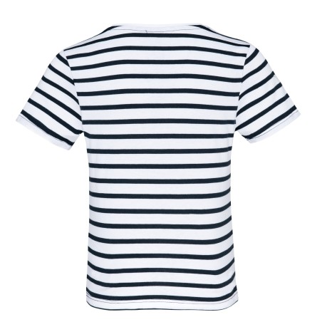 Camiseta Marinero a rayas con bolsillo manga corta para niños