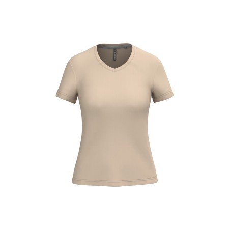 Ladies\\\' short-sleeved V-neck T-shirt