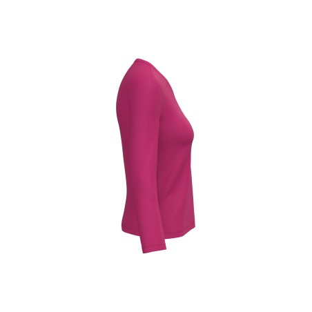 Camiseta manga larga y cuello de pico mujer