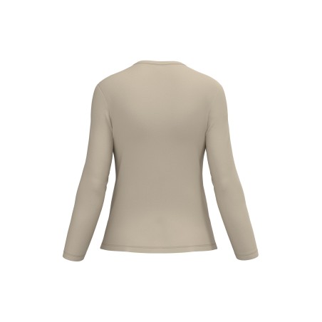 Camiseta manga larga y cuello de pico mujer
