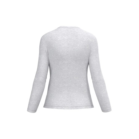 Camiseta manga larga y cuello de pico mujer