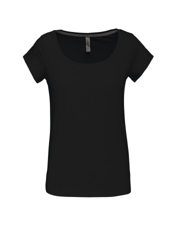 Ladies’ boat neck short-sleeved T-shirt 2