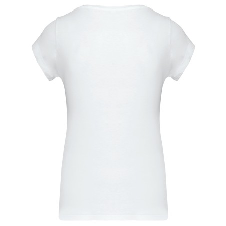 Camiseta manga corta cuello barco mujer