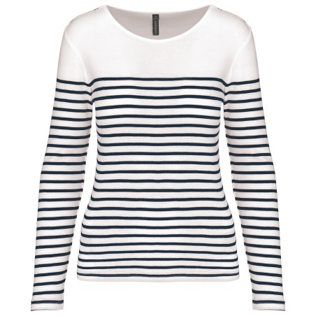 Camiseta marinera de manga larga de mujer