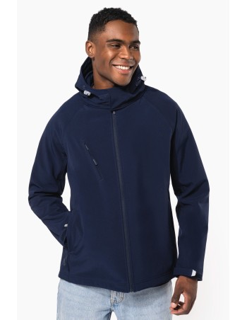 Chaqueta softshell con capucha extraíble hombre