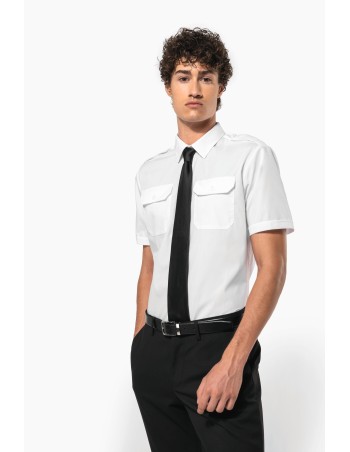 Men\\\'s short-sleeved pilot shirt