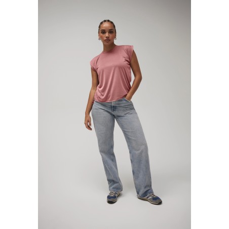 Camiseta Flowy manga vuelta mujer