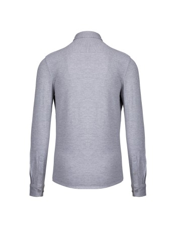 Long-sleeved piqué knit shirt 2