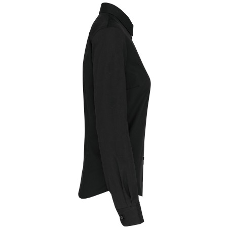 Camisa popelina manga larga mujer