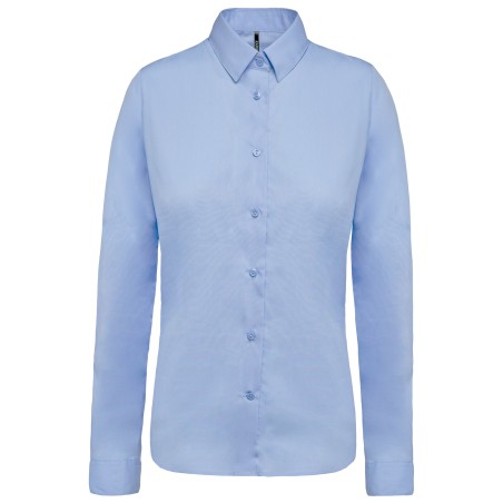Camisa popelina manga larga mujer