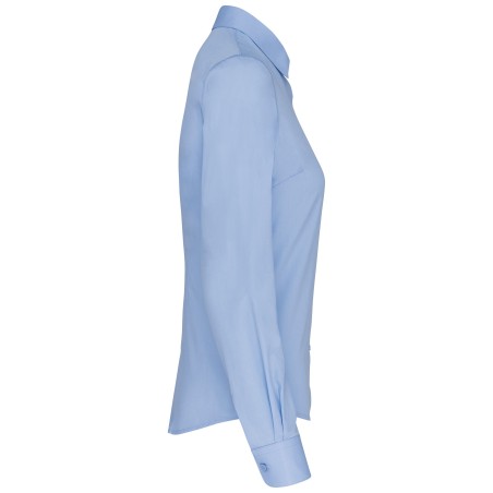 Camisa popelina manga larga mujer