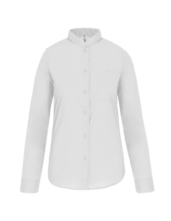 Camisa cuello mao manga larga mujer 2