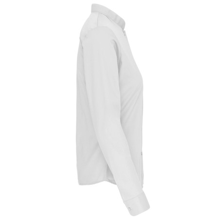 Camisa cuello mao manga larga mujer