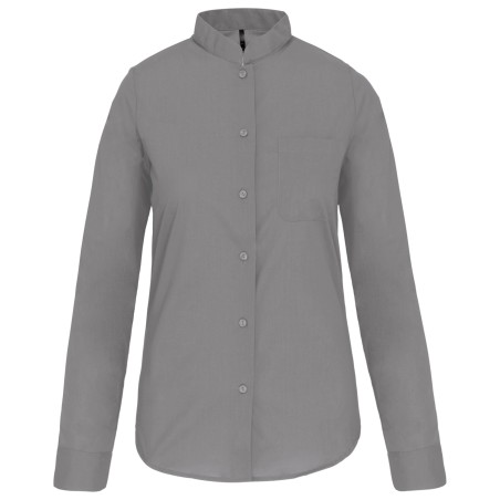 Ladies\\\' long-sleeved mandarin collar shirt