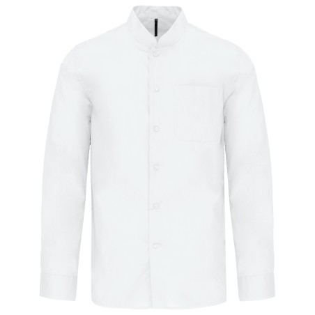 Camisa cuello mao  manga larga hombre