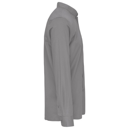 Men\\\'s long-sleeved mandarin collar shirt
