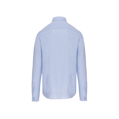 Camisa oxford lavada manga larga