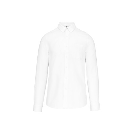 Camisa oxford lavada manga larga