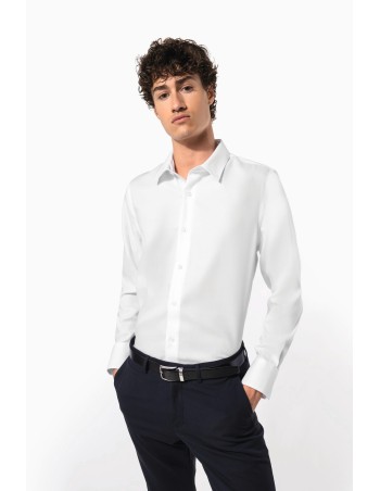 Camisa sin planchado de manga larga hombre