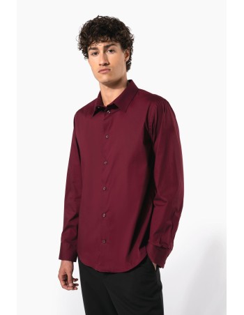 Men\\\'s long-sleeved cotton / elastane shirt
