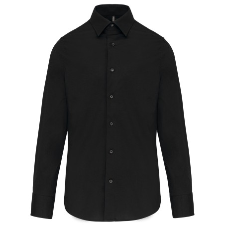 Men\\\'s long-sleeved cotton / elastane shirt