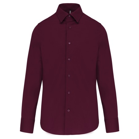 Men\\\'s long-sleeved cotton / elastane shirt