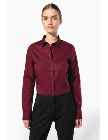 Camisa stretch manga larga mujer
