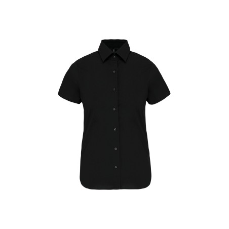 Ladies\\\' short-sleeved cotton/elastane shirt