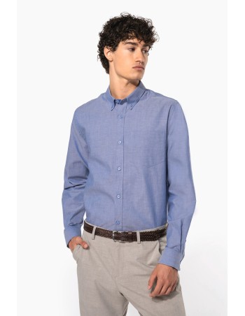 Men\\\'s long-sleeved Oxford shirt
