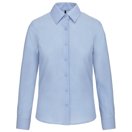 Camisa oxford manga larga mujer